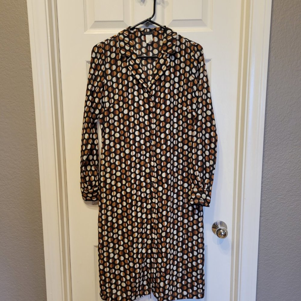 Lapis Polka Dot Button up Dress